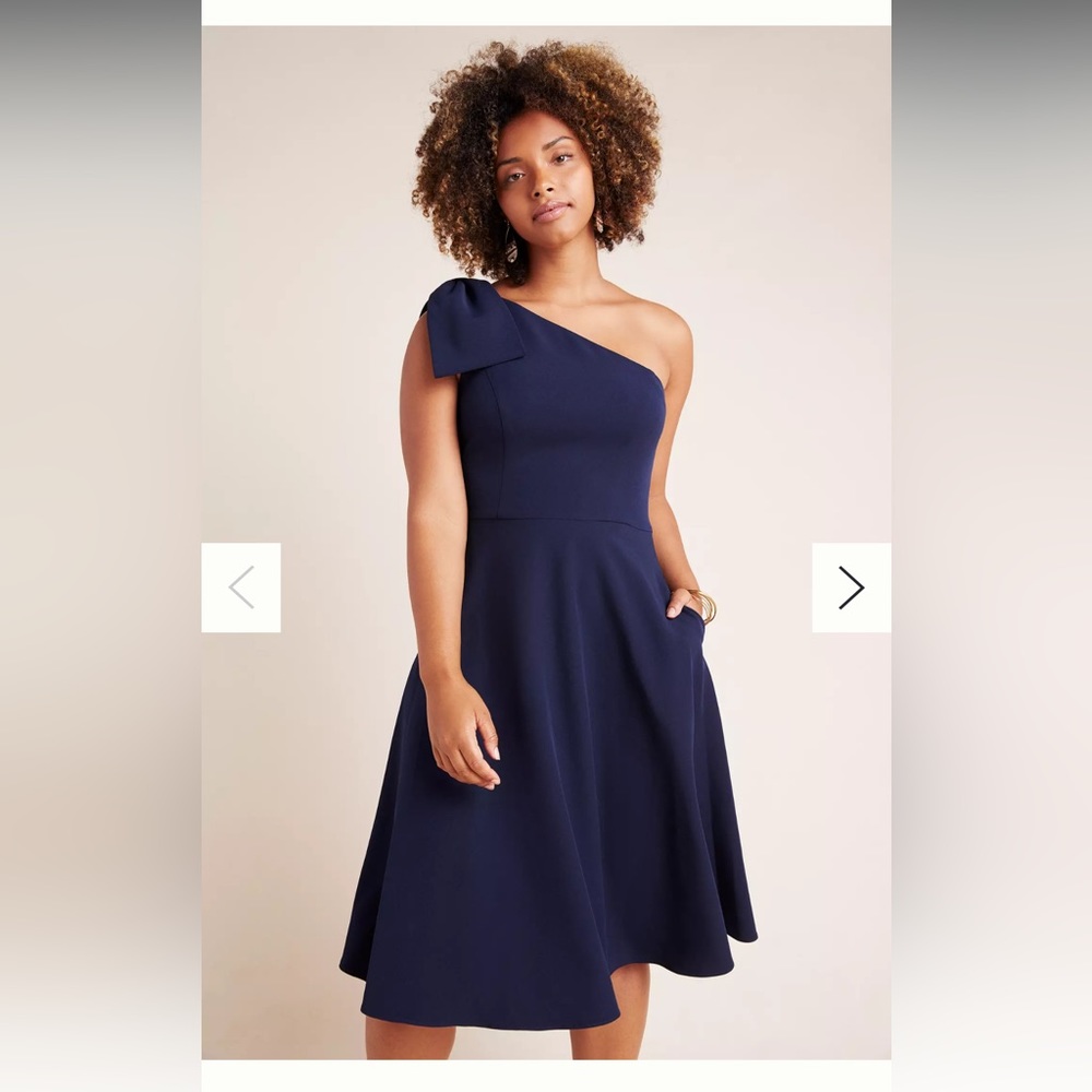 Anthropologie Gal Meets Glam Yvonne One-Shoulder Mini Dress